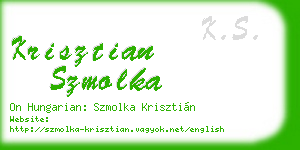 krisztian szmolka business card
